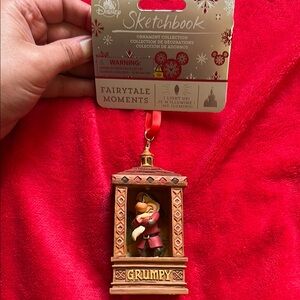 Disney Mickey Mouse Holiday Ornament Red and Brown